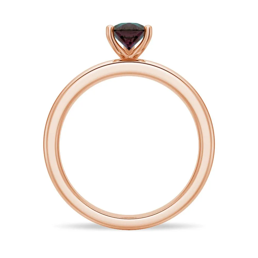 1 CT. Pear Shaped Alexandrite Engagement Ring Set