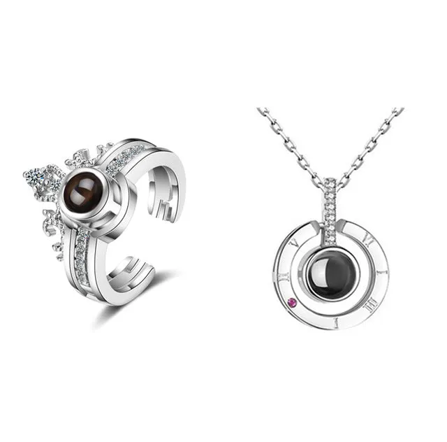 100 LANGUAGES "I LOVE YOU" RING,NECKLACE,BRACELET Romantic Love Memory BUY NOW