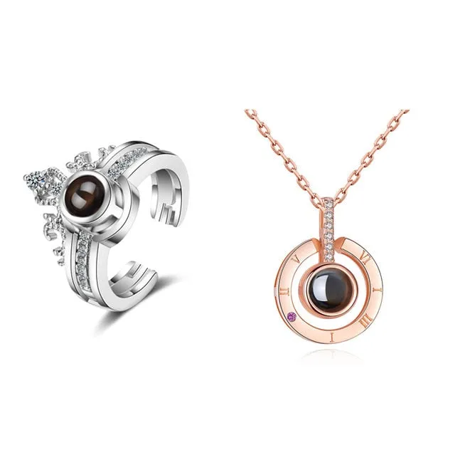 100 LANGUAGES "I LOVE YOU" RING,NECKLACE,BRACELET Romantic Love Memory BUY NOW