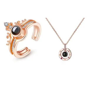 100 LANGUAGES "I LOVE YOU" RING,NECKLACE,BRACELET Romantic Love Memory BUY NOW