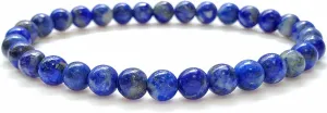 6mm Lapis Lazuli Stretch Bracelet Round Stone Beads Semi Gemstone for Crystal Beaded Elastic Bracelet 7.5"