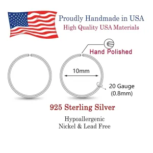925 Sterling Silver Small Huggie Hoop Earrings for Women | Hypoallergenic Earrings | Sterling Silver Earrings