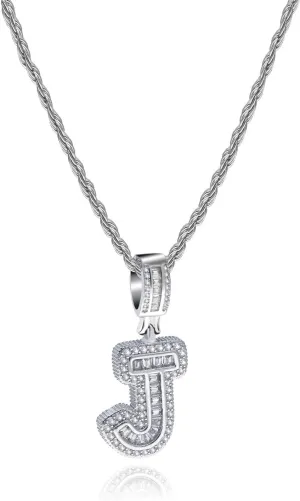 A to Z Initial Letter Necklace for Women Alphabet Name Necklace Personalized Gift 20 inch Cubic Zirconia