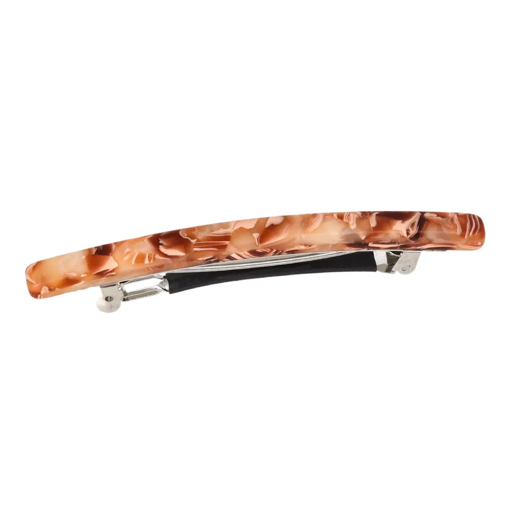 Acetate Marble Slim Barrette Clip