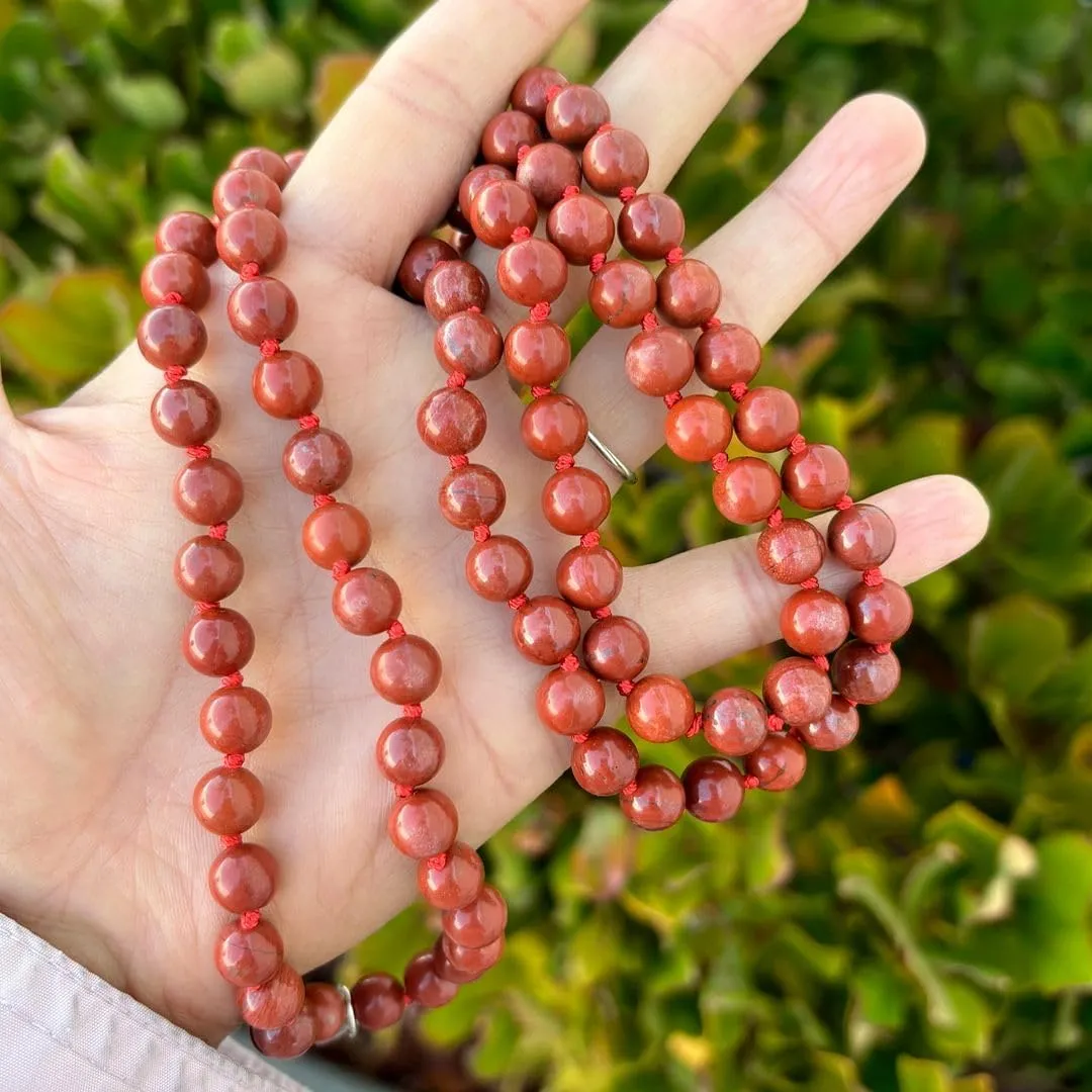 Adabele Premium 108 Mala Beads Malas Necklace - Natural Healing Gemstone Tibetan Buddhist Japa Prayer Meditation Reiki Chakra Stone Quartz Rock Women Men Jewelry