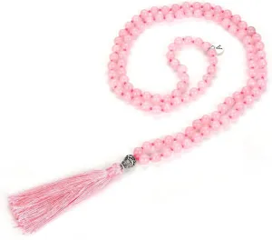 Adabele Premium 108 Mala Beads Malas Necklace - Natural Healing Gemstone Tibetan Buddhist Japa Prayer Meditation Reiki Chakra Stone Quartz Rock Women Men Jewelry
