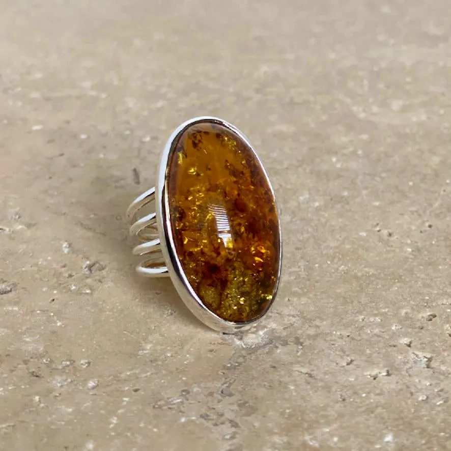 Amber Ring - Lila