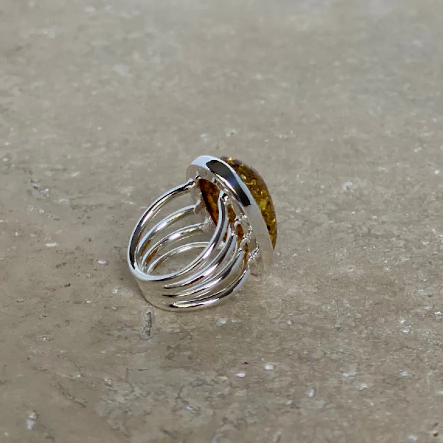Amber Ring - Lila