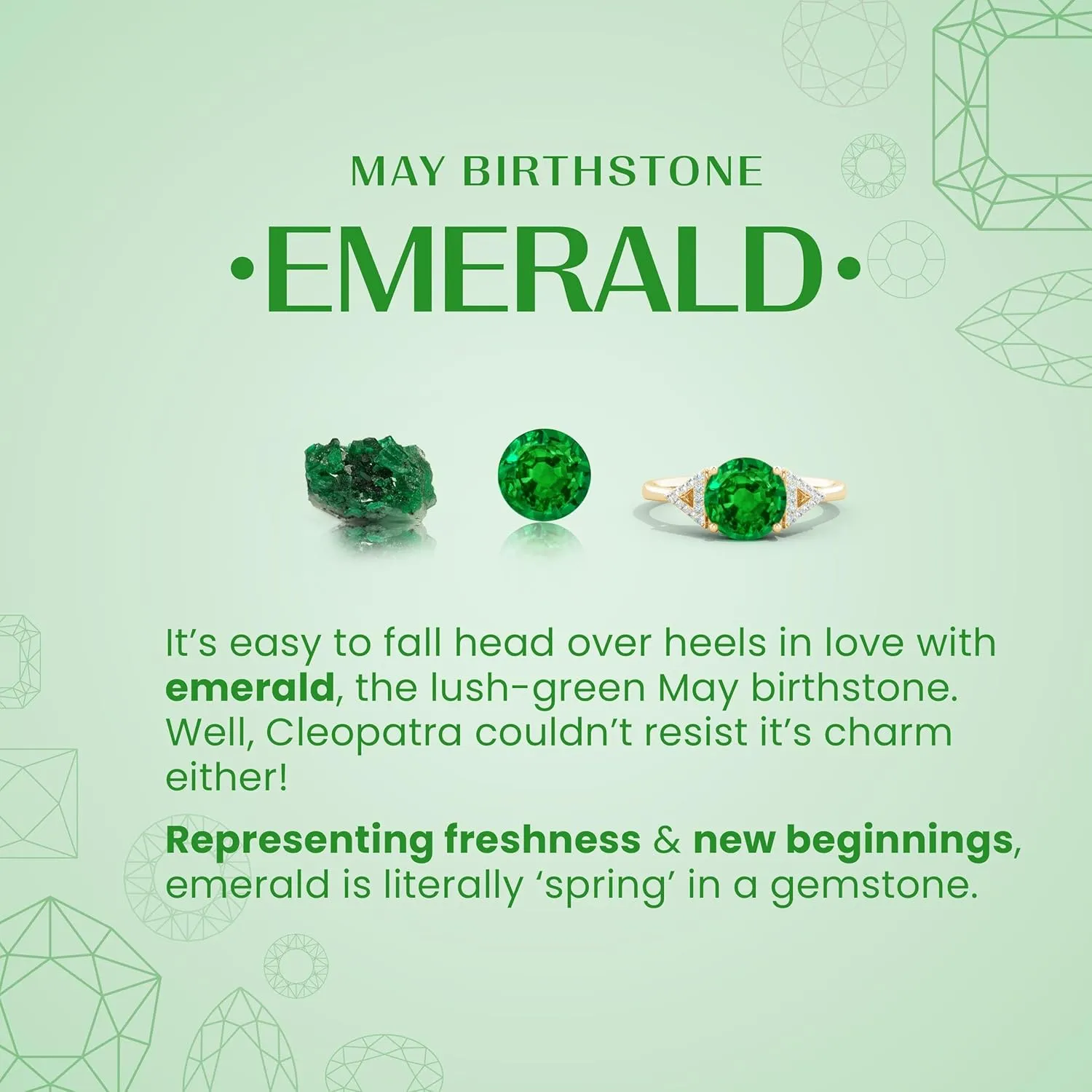 Angara Round Lab Grown Emerald Twisted Rope Shank Engagement Ring in 14K Solid Gold/Platinum | May Birthstone, Birthday, Anniversary, Wedding Jewelry Gift for Women