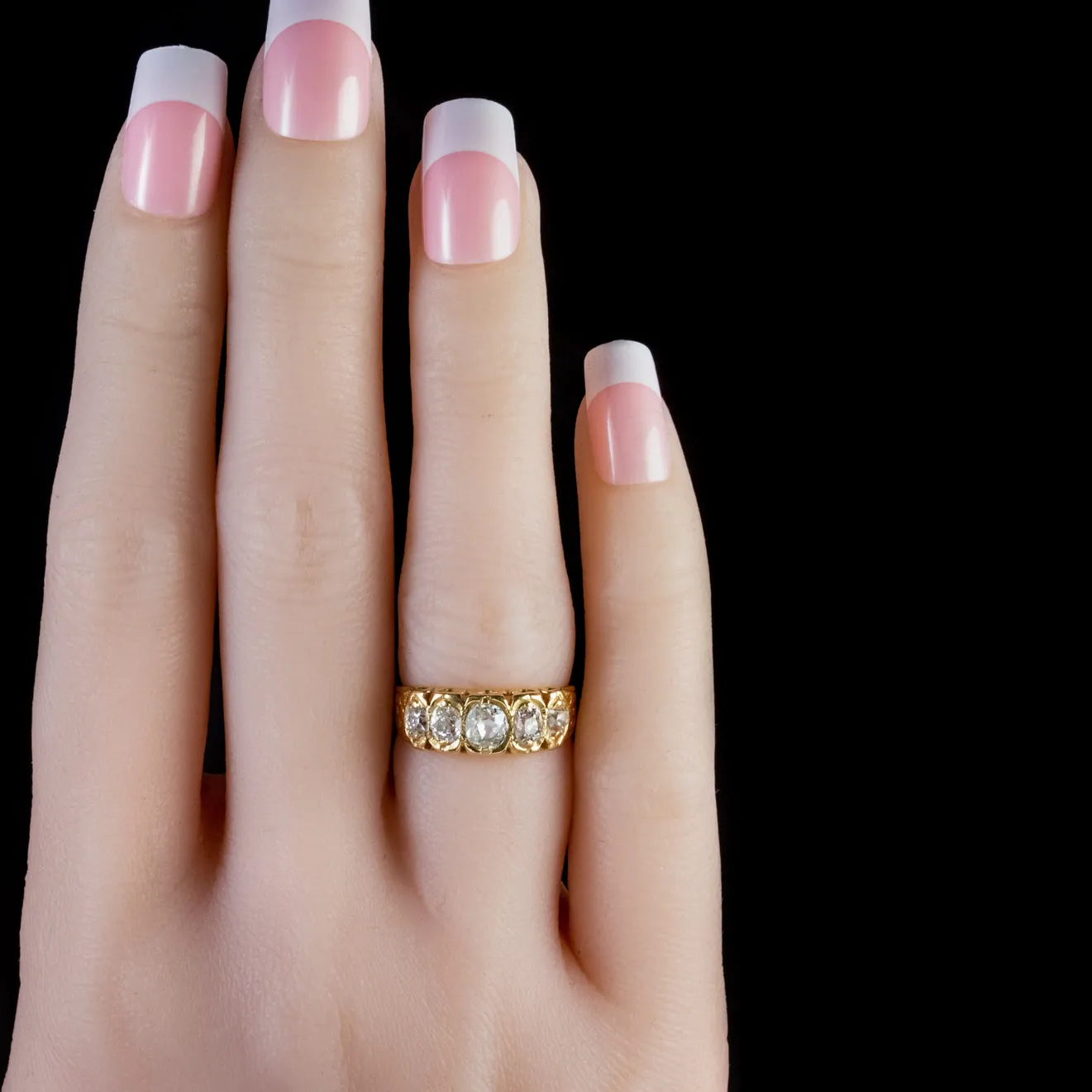 Antique Victorian Diamond Ring 18Ct Gold 1Ct Of Old Cut Diamond Dated 1875