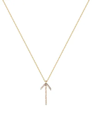 Arrow Gold Plated Necklace w. Diamond