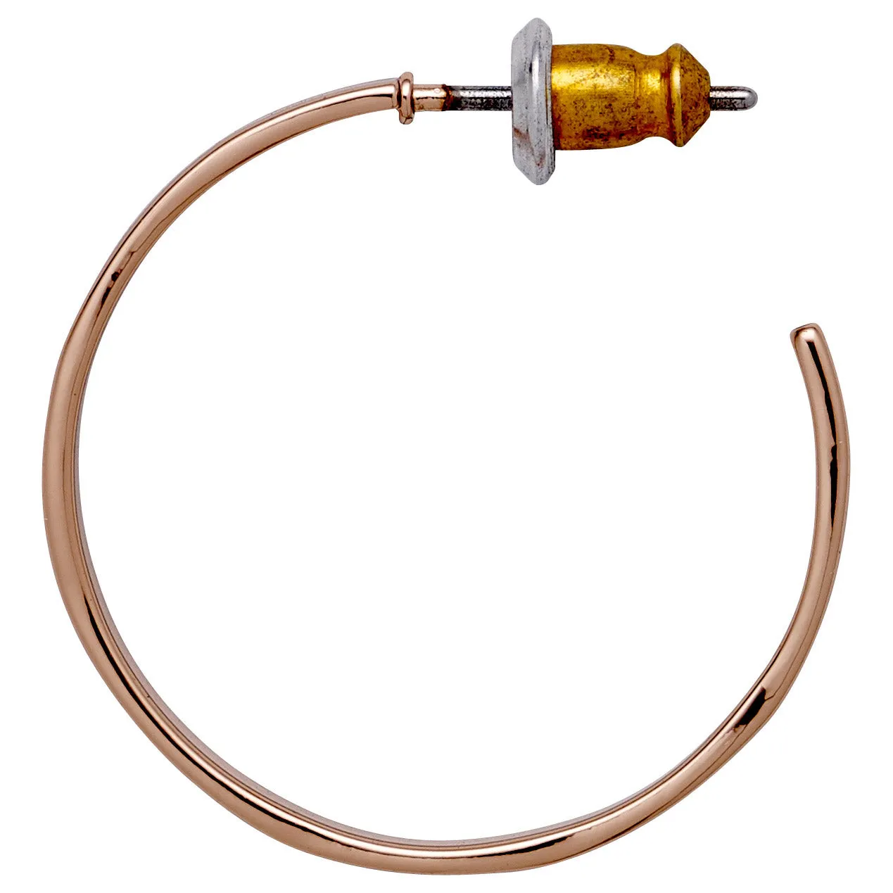 BELLA recycled semi-hoop earrings rosegold-plated