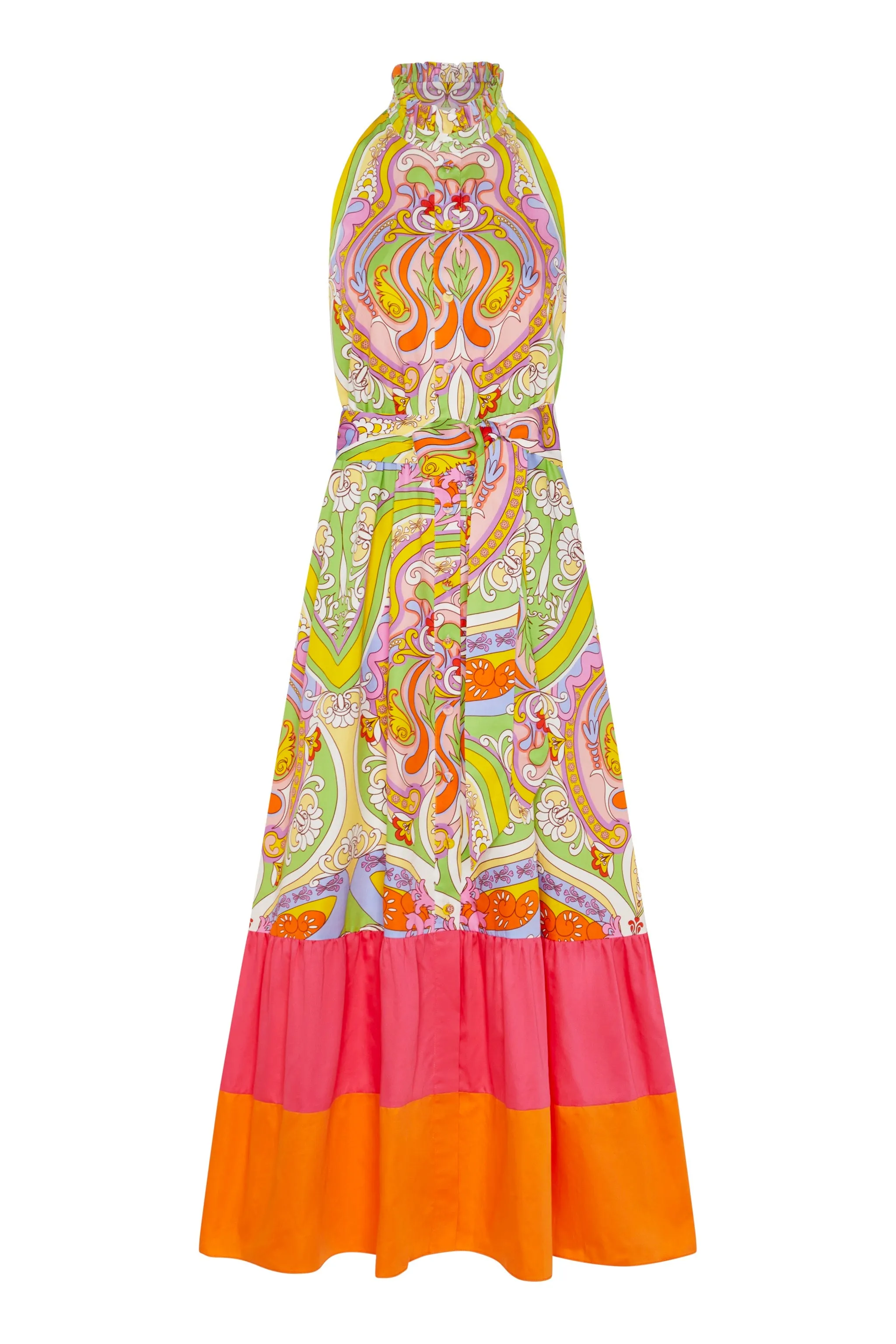 Biba Cotton Maxi Dress - Bia Pink