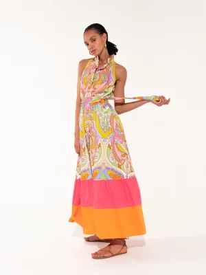 Biba Cotton Maxi Dress - Bia Pink