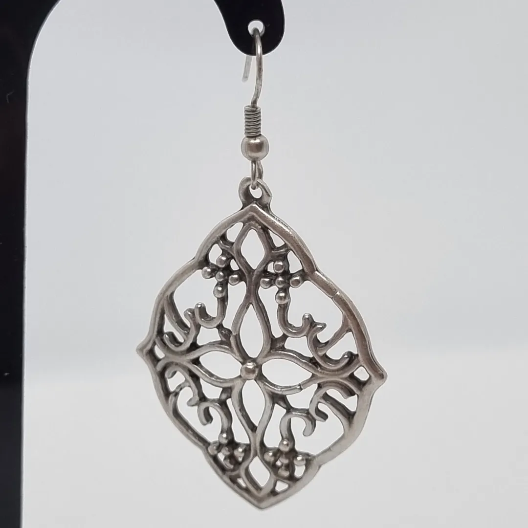 Boho Silver Floral Earrings - "Amie" Handcrafted Statement Jewellery