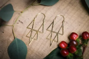 Cécile Earrings in Pure Brass