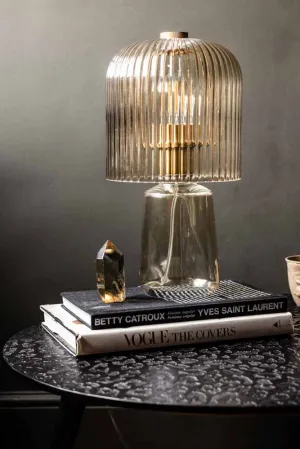 Champagne Seventies Glass Table Lamp