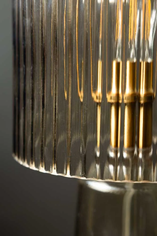 Champagne Seventies Glass Table Lamp