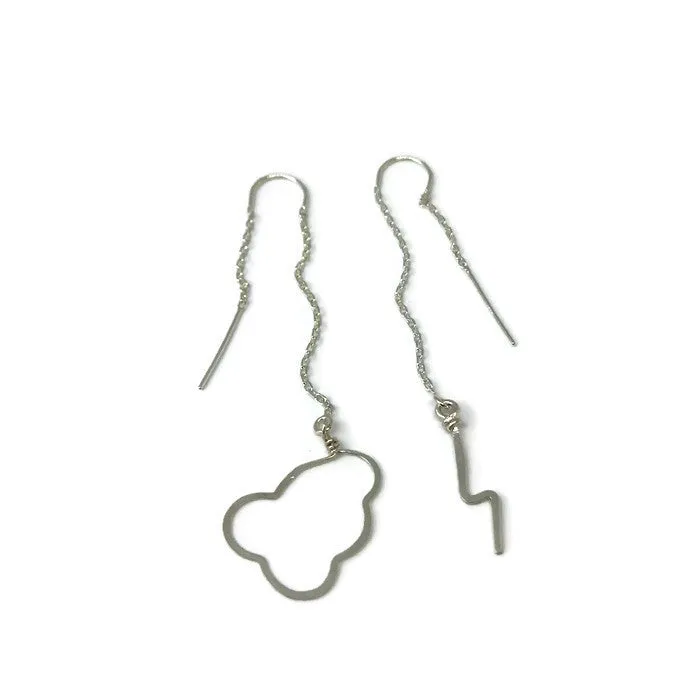 Cloud Bolt Threader Earrings