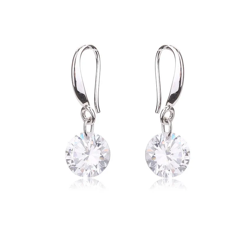 Crystal Stud Earrings Women Wedding CZ Diamond For Teen Girls Bridal Party Holiday Fashion Earring Accessories