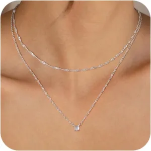 Dainty Necklace for Women,Dainty Chain,Trendy Layered Long Necklace