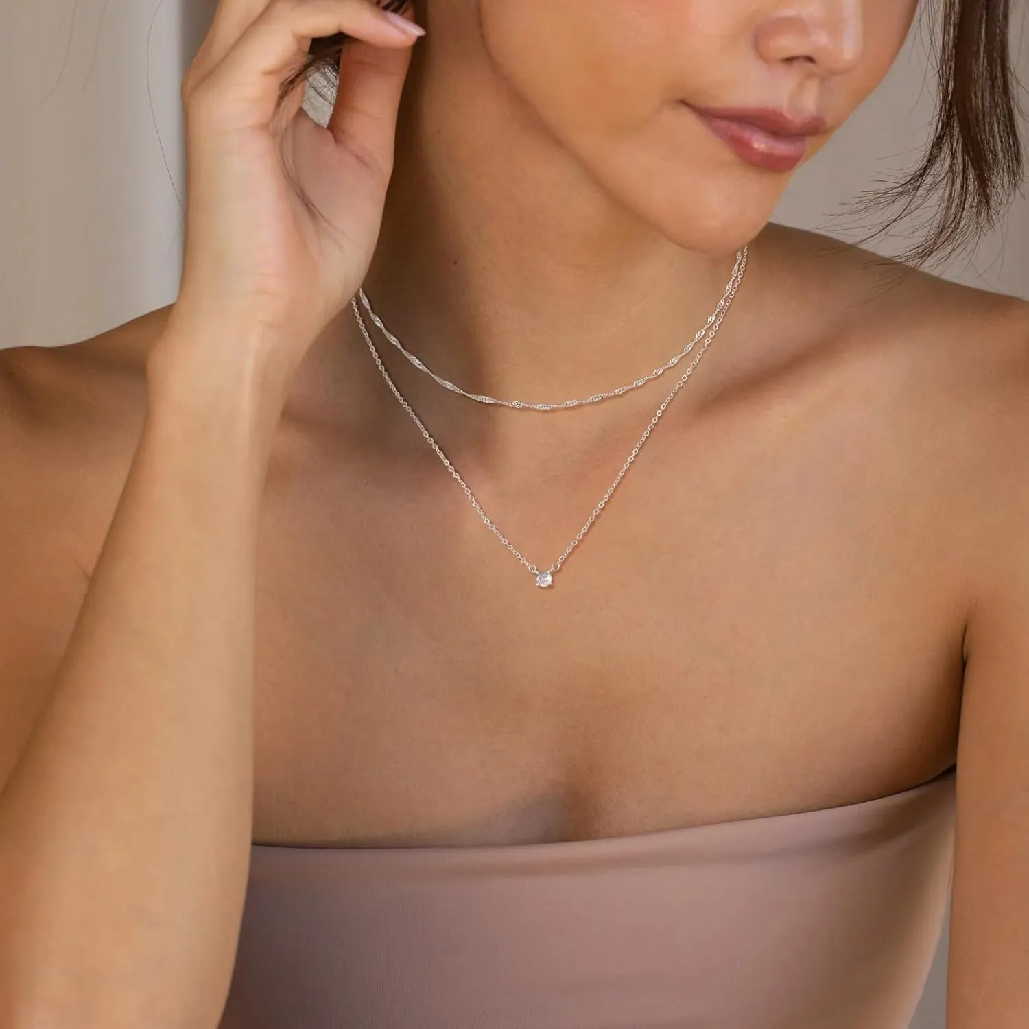 Dainty Necklace for Women,Dainty Chain,Trendy Layered Long Necklace
