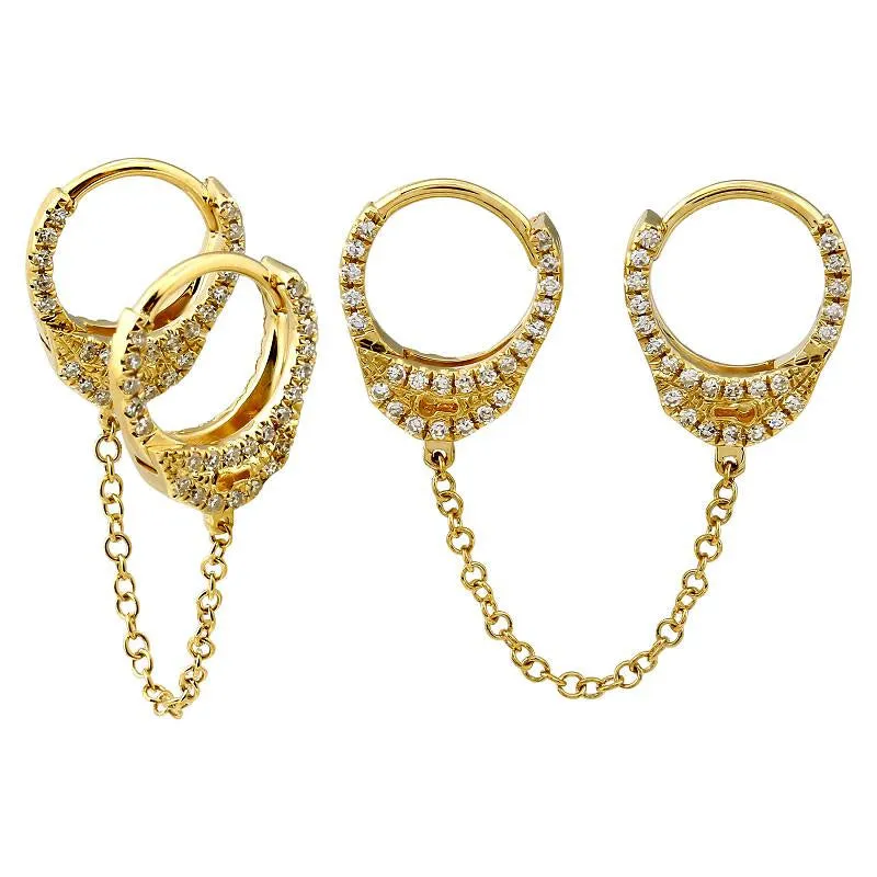 Double Handcuff Chain Huggies