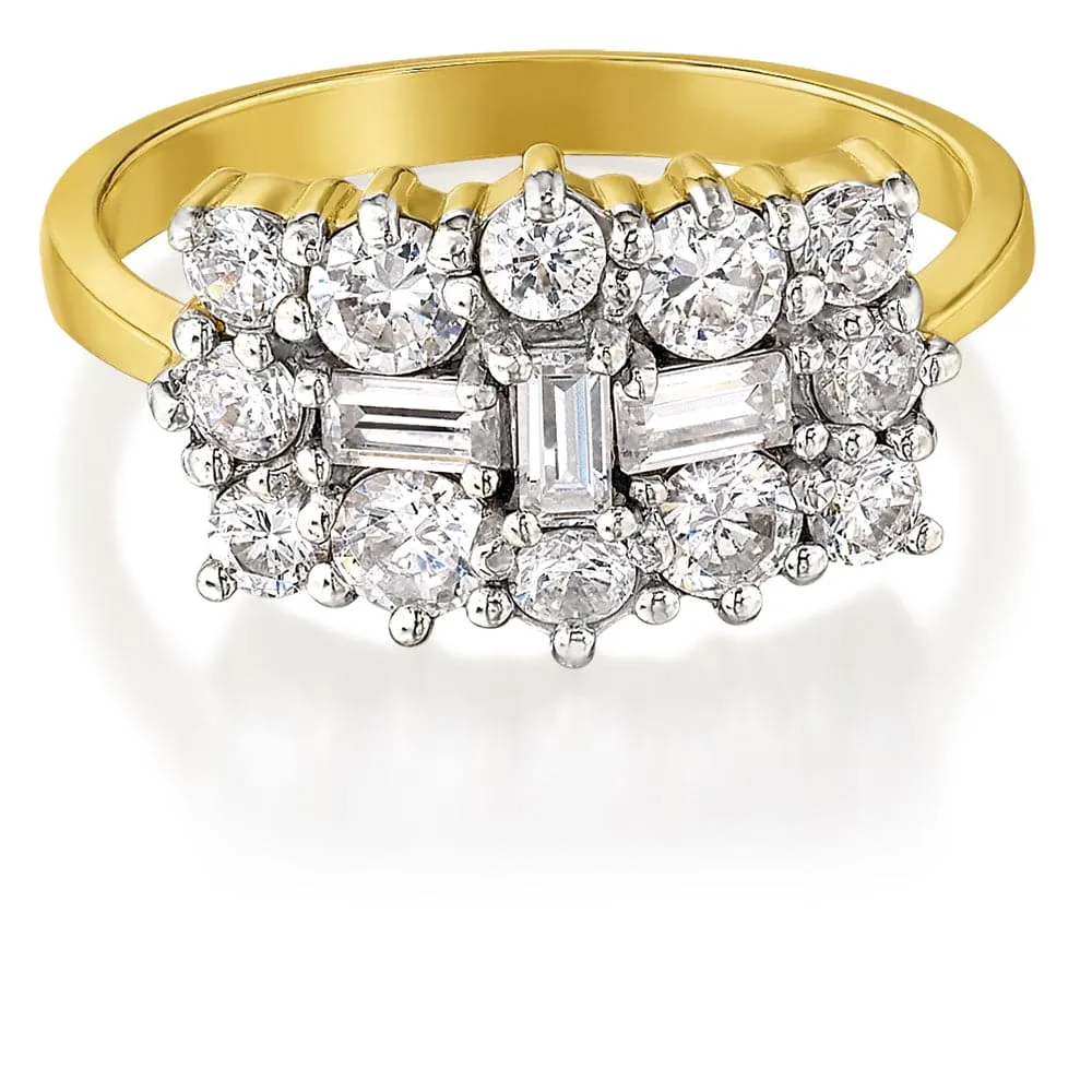 Elegant Splendour  Cluster Ring