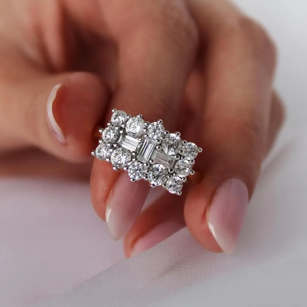 Elegant Splendour  Cluster Ring