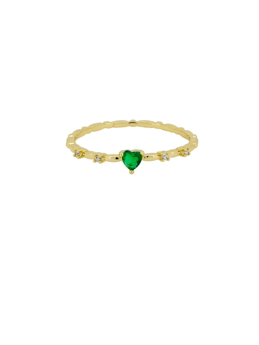 Emerald Heart Ring