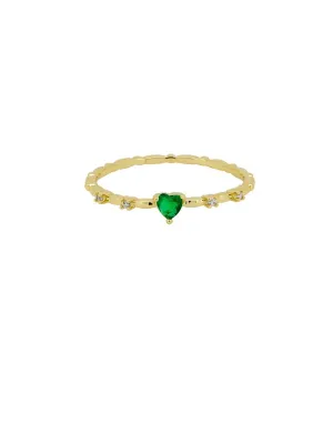Emerald Heart Ring