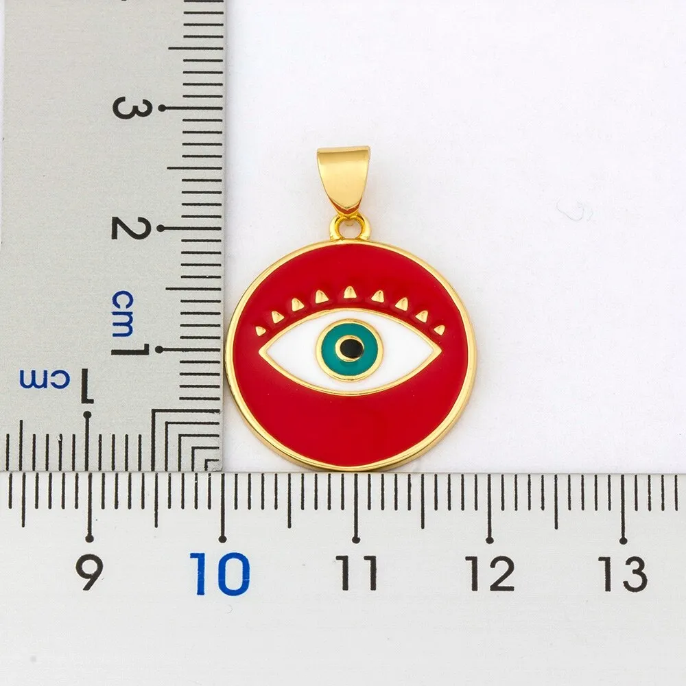 Encrusted Eye Fine Polished Women's Pendant Necklace