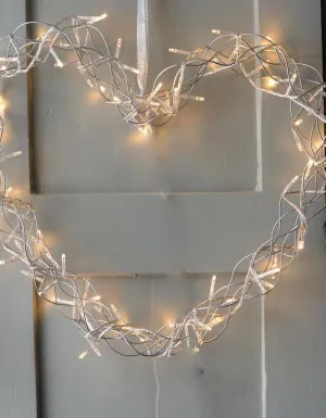 Fairy Light Heart Wreath