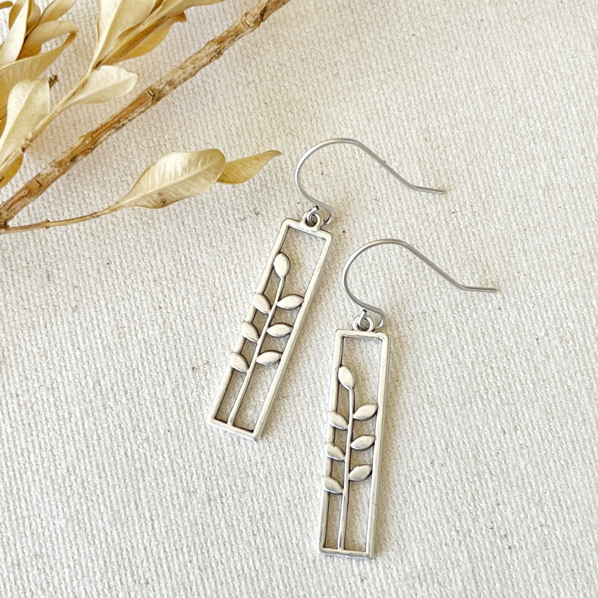 Framed Leaves Earrings