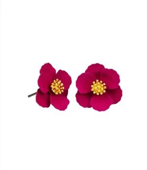 Fuchsia Pansy Earring
