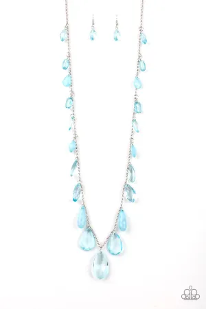 Glow and Steady Wins The Race Blue Necklace