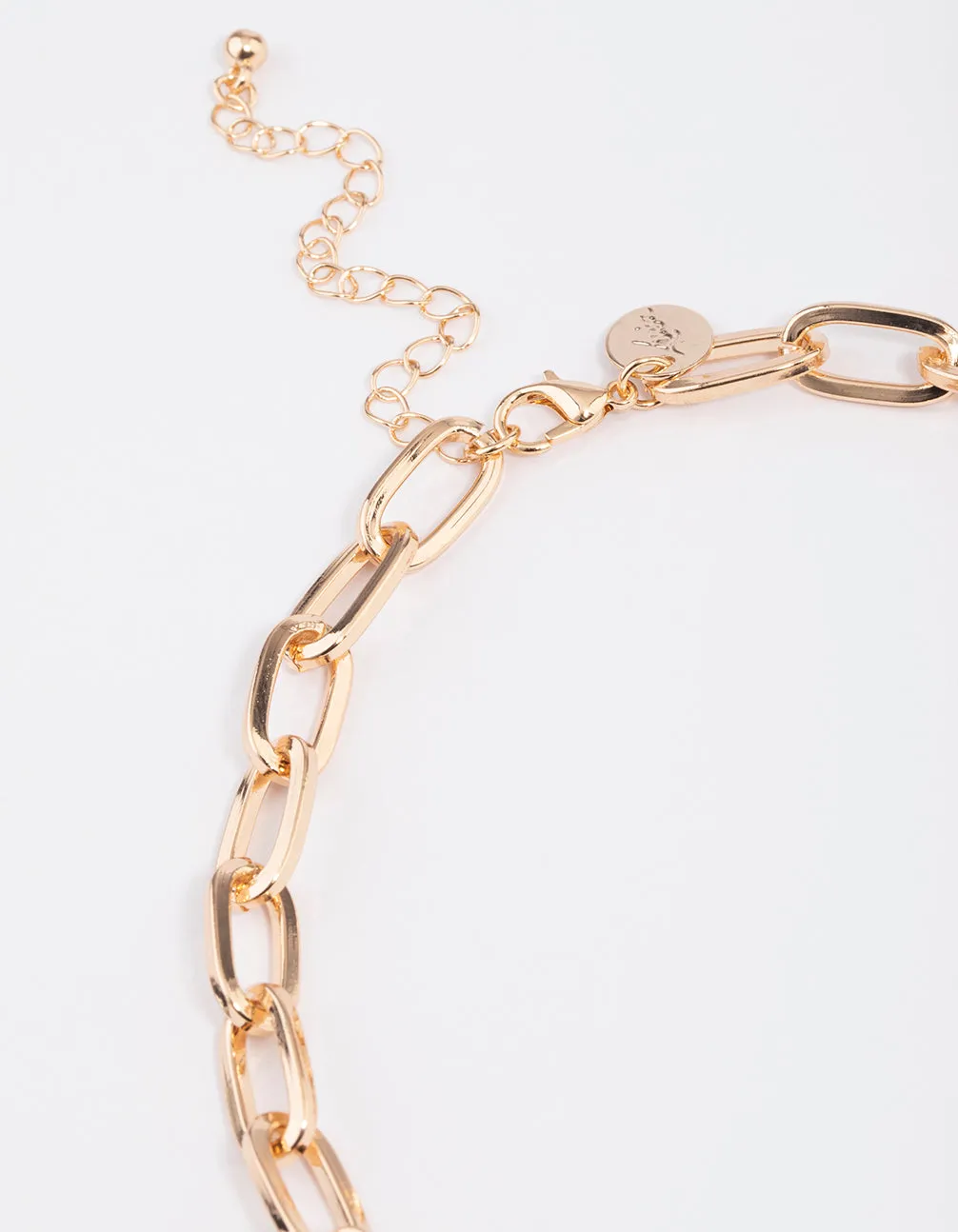 Gold Crystal Link Necklace