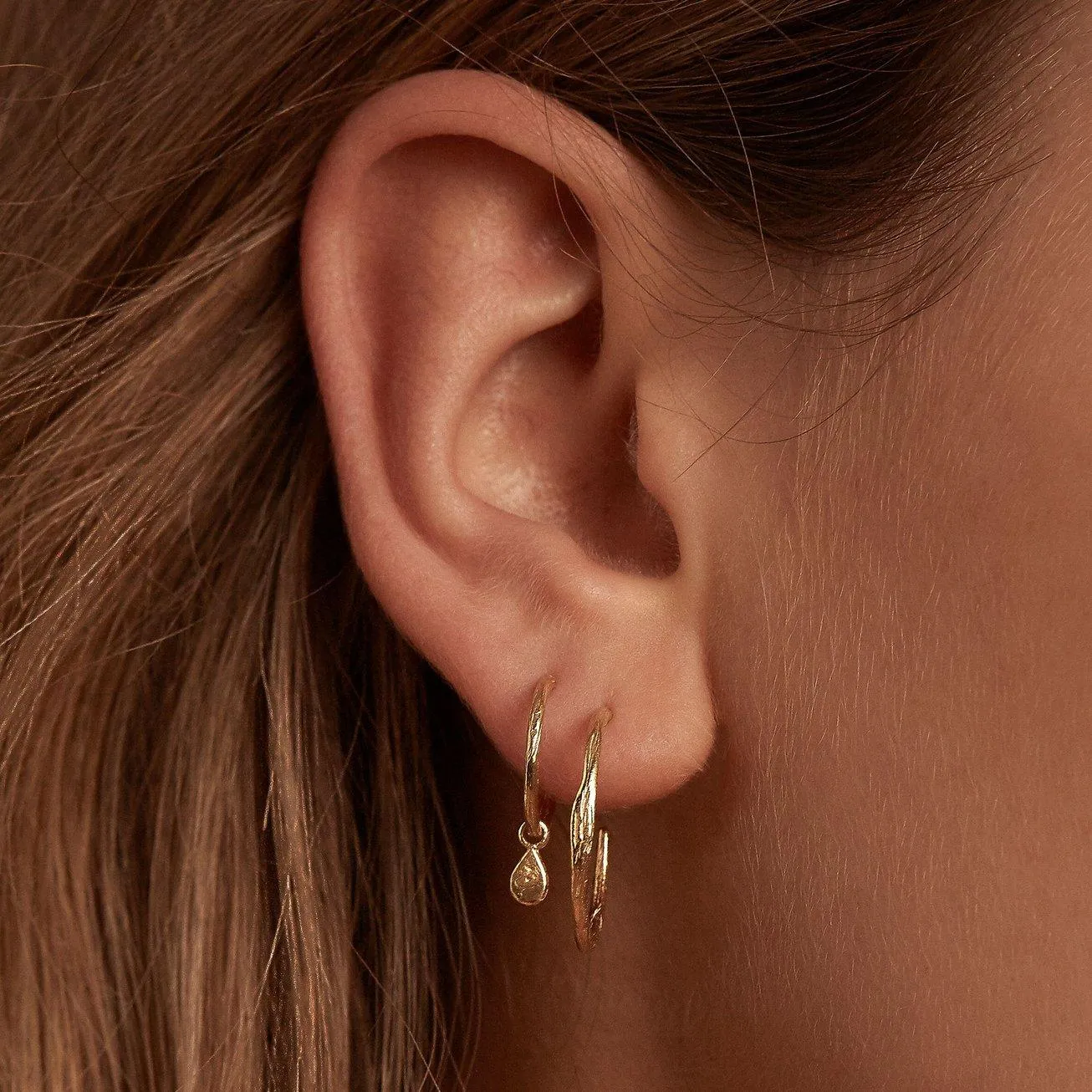 Gold Grace Hoop Earrings