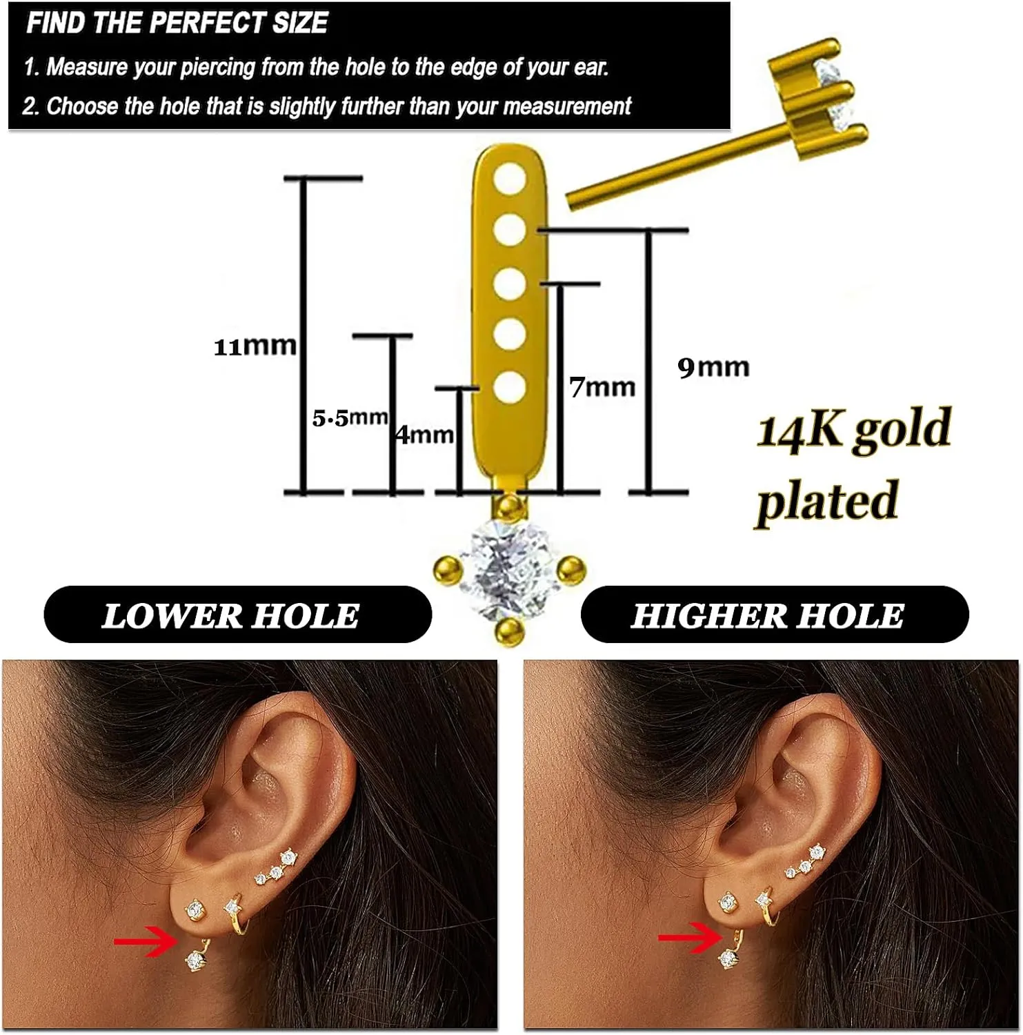 Gold Silver Hoop Earrings for Women Hypoallergenic Trendy Stud Earrings Small Dangle Huggie Hoop Earrings for Women Jewelry Gifts