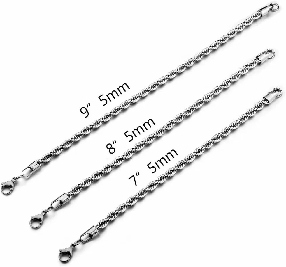 HolyFast Twist Chain Necklace - Stainless Steel Rope Jewelry for Men & Women