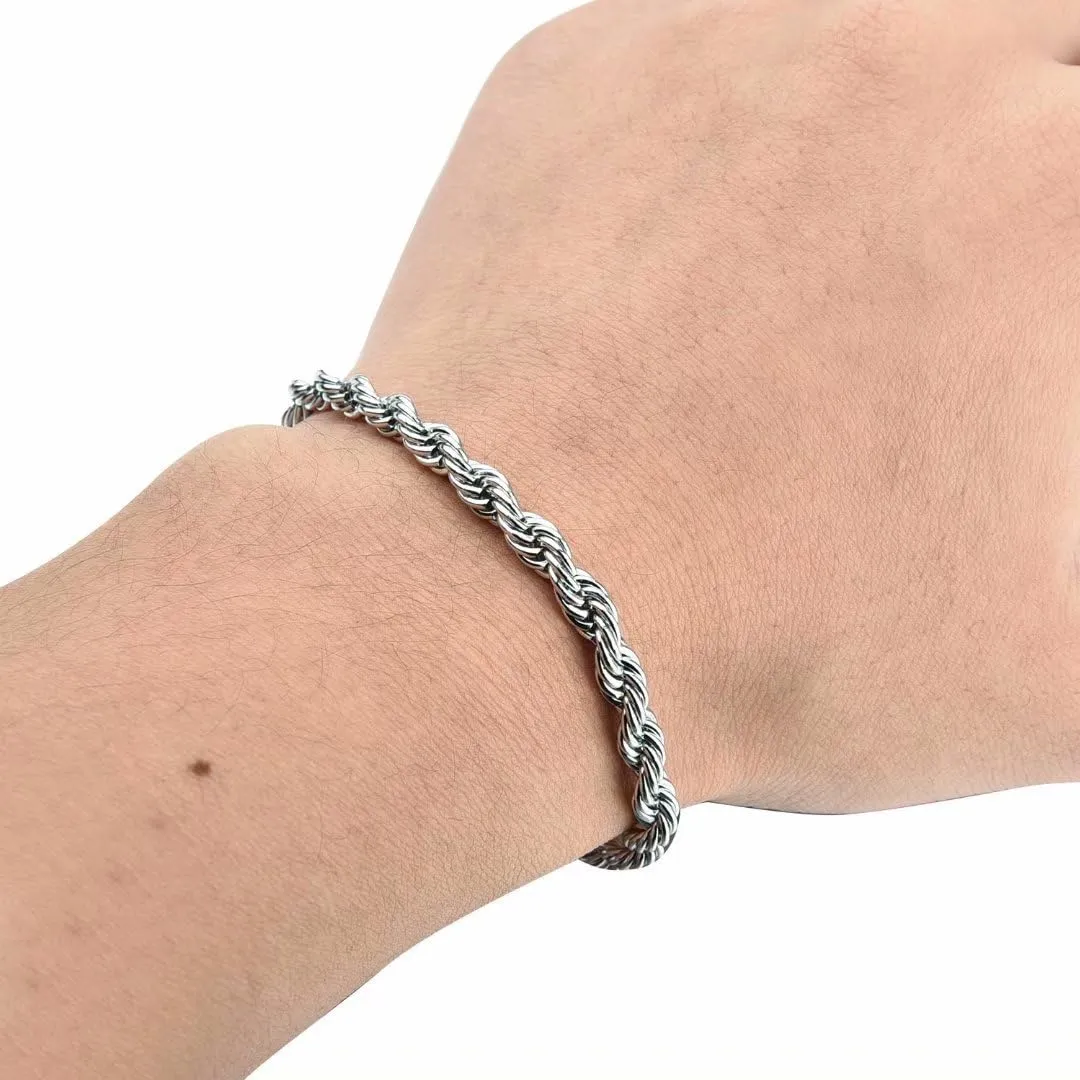 HolyFast Twist Chain Necklace - Stainless Steel Rope Jewelry for Men & Women