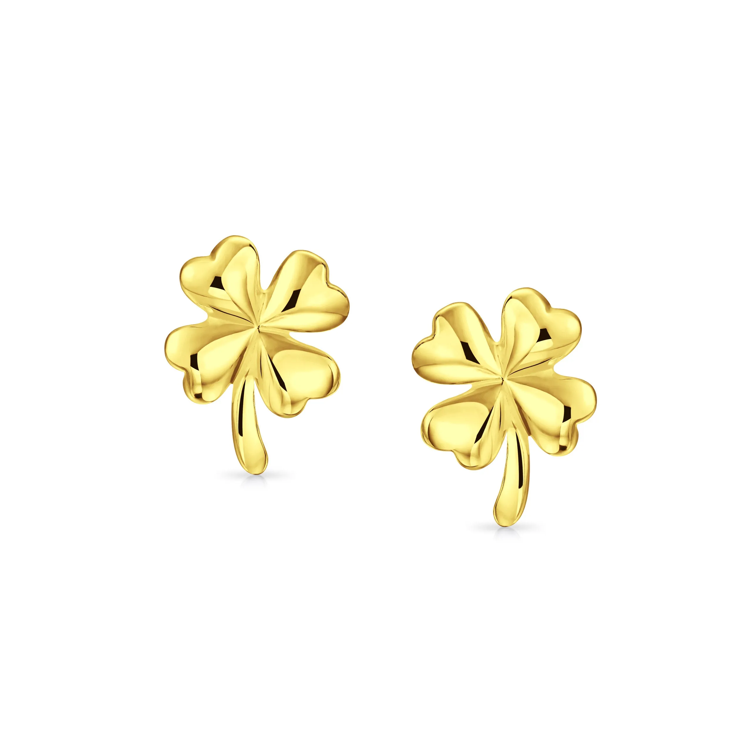 Jewelry Set Four Leaf Clover Shamrock Charm Pendant Necklace 925 Sterling Silver