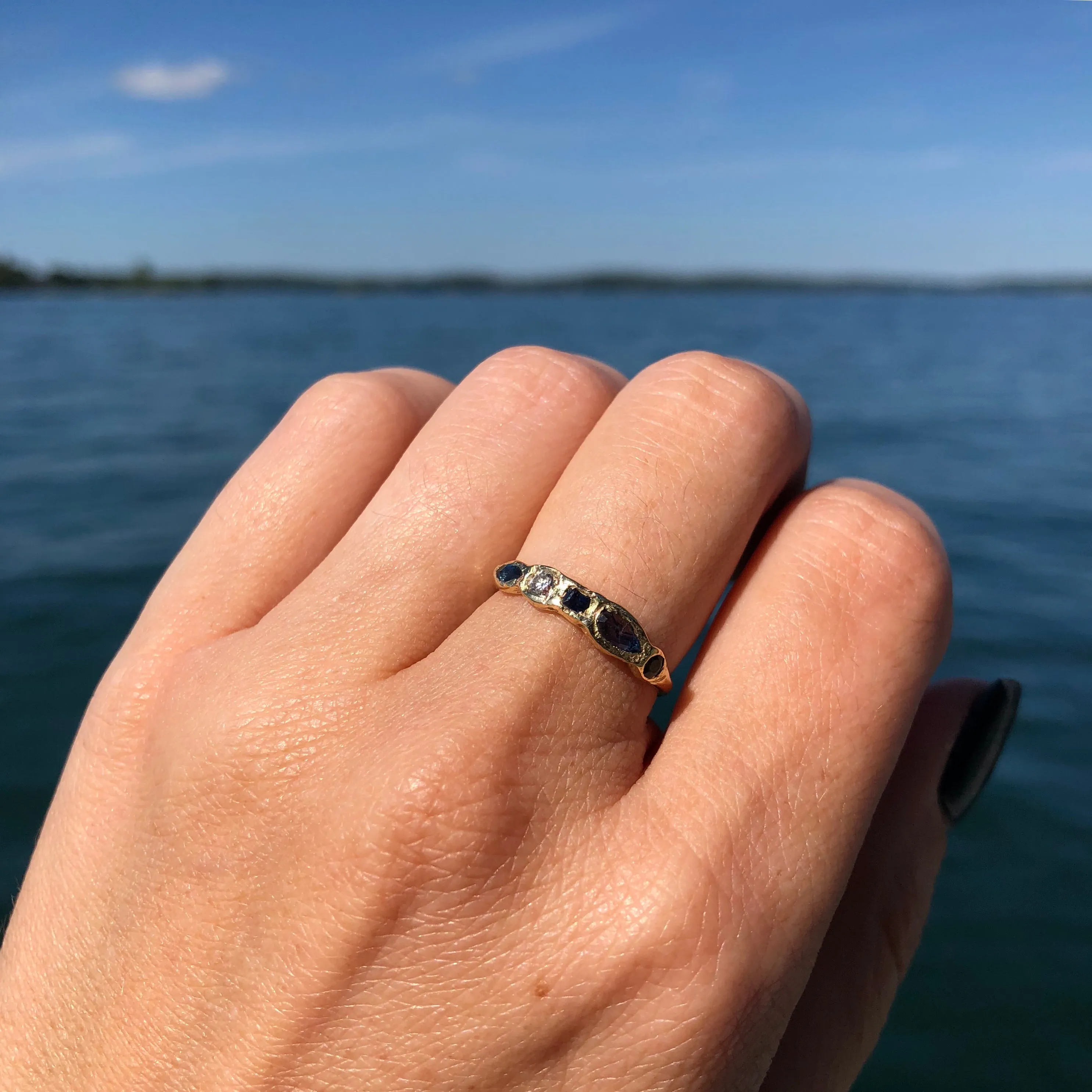 Journey Treasure Whitecap Ring in 14K Yellow Gold