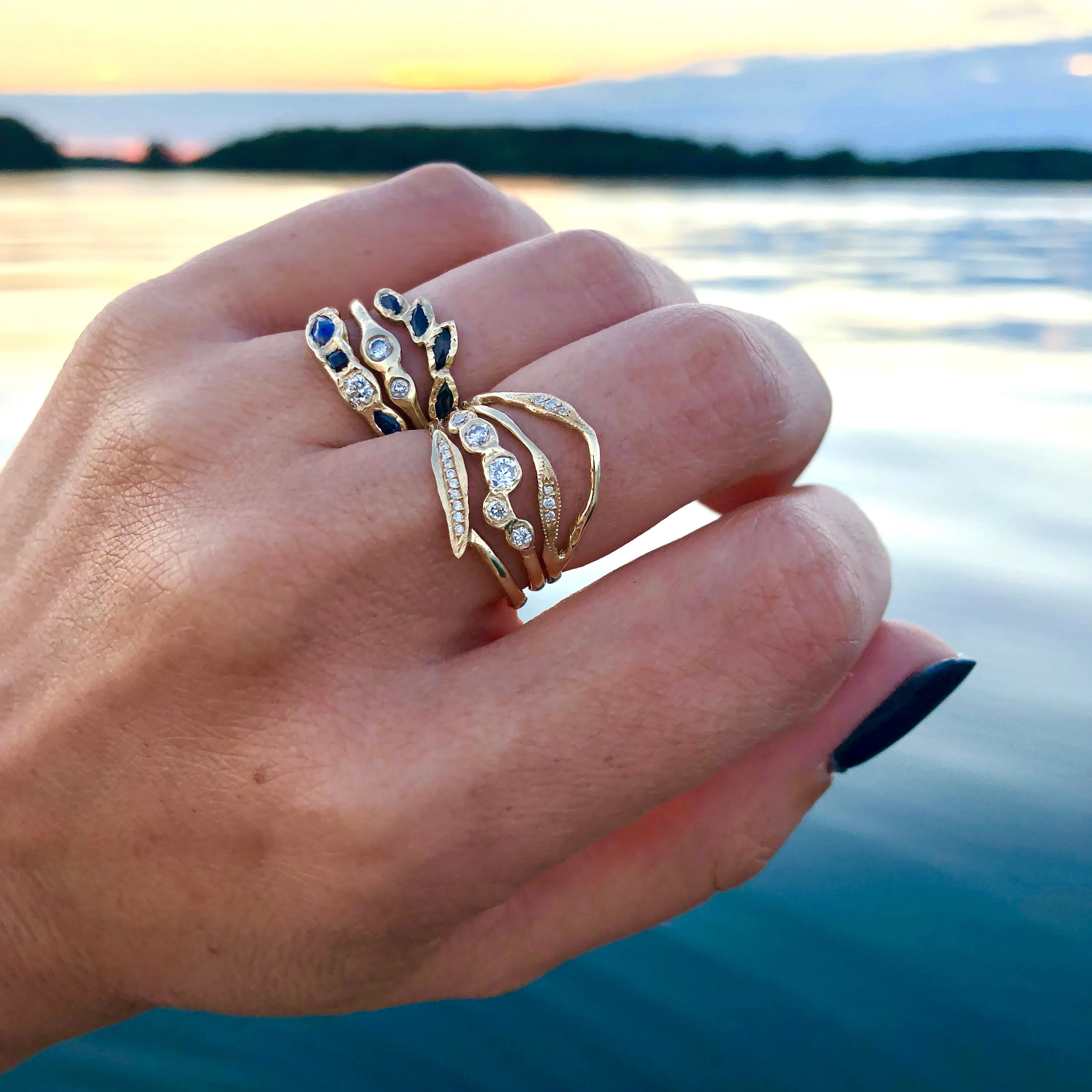 Journey Treasure Whitecap Ring in 14K Yellow Gold