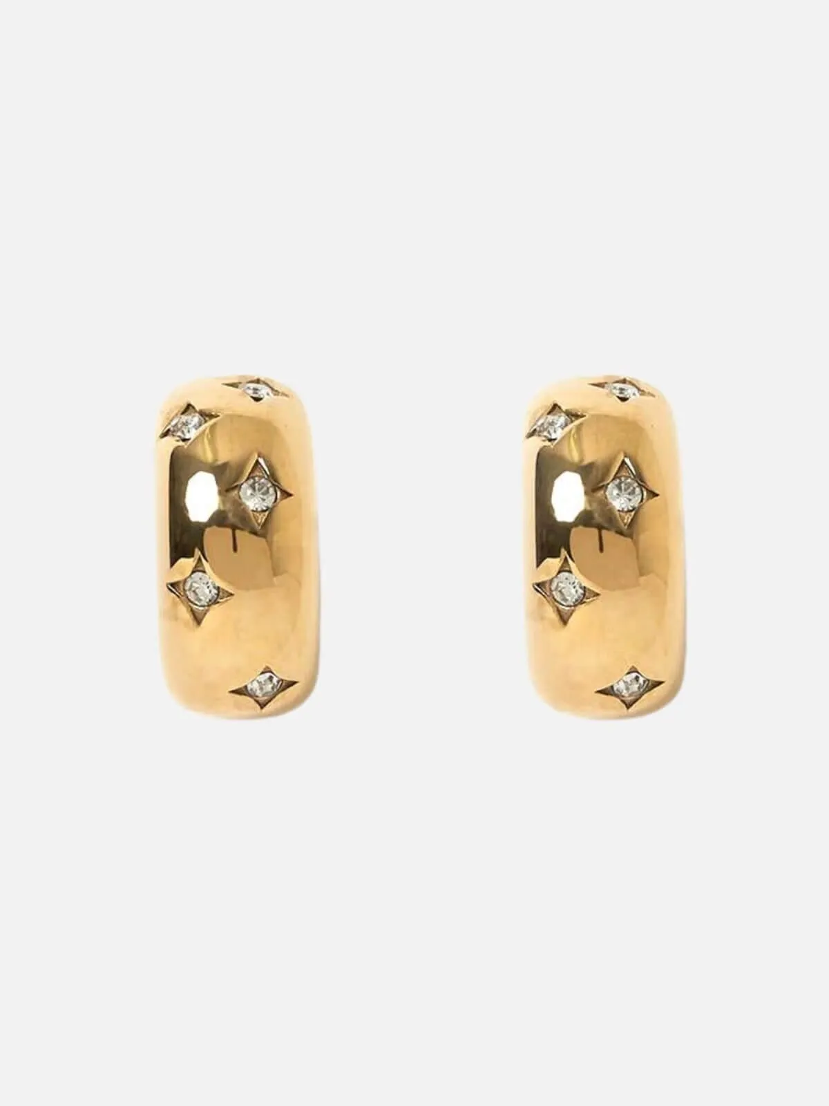 Juelz Hoop Earrings - Stone