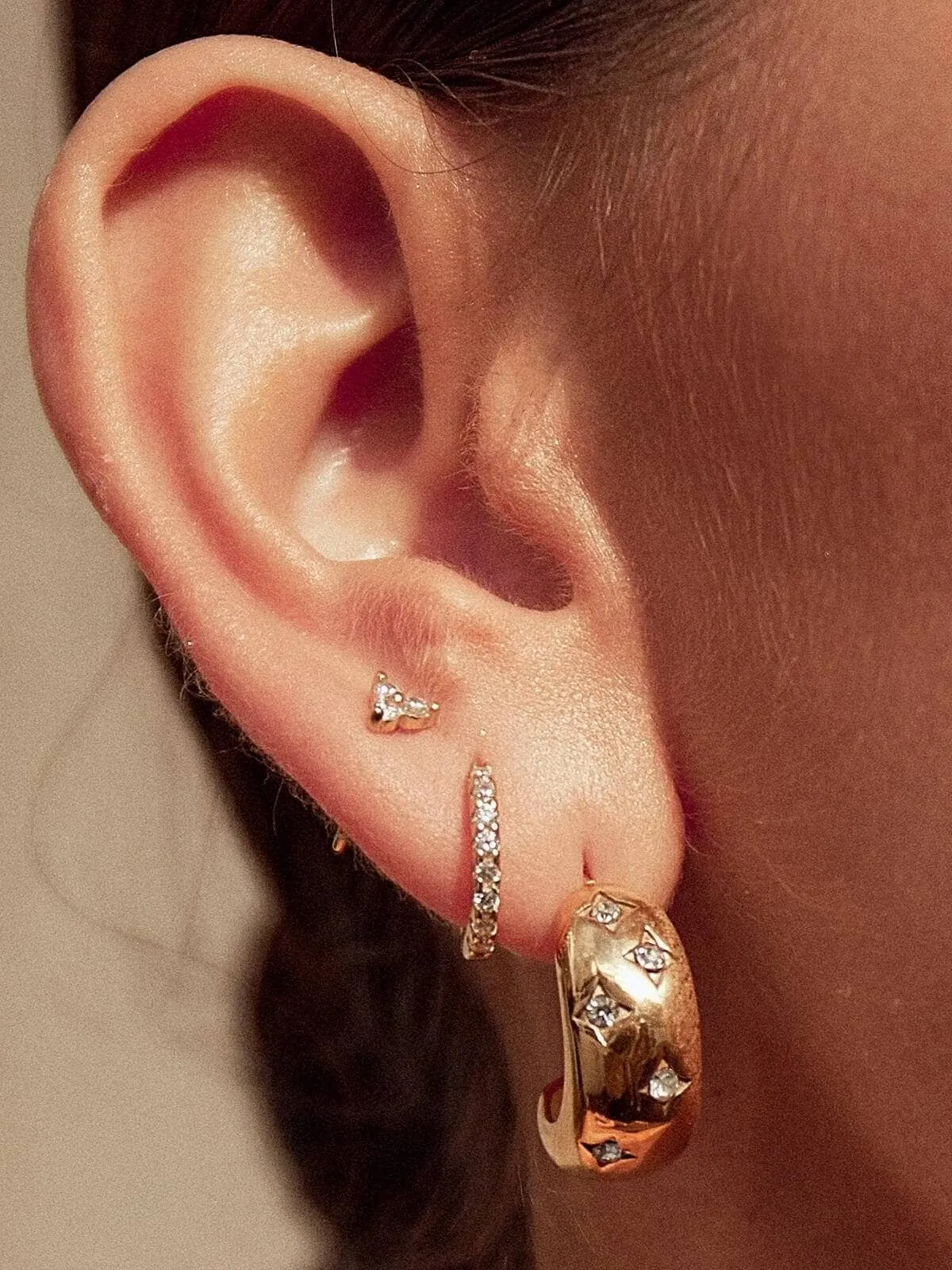 Juelz Hoop Earrings - Stone