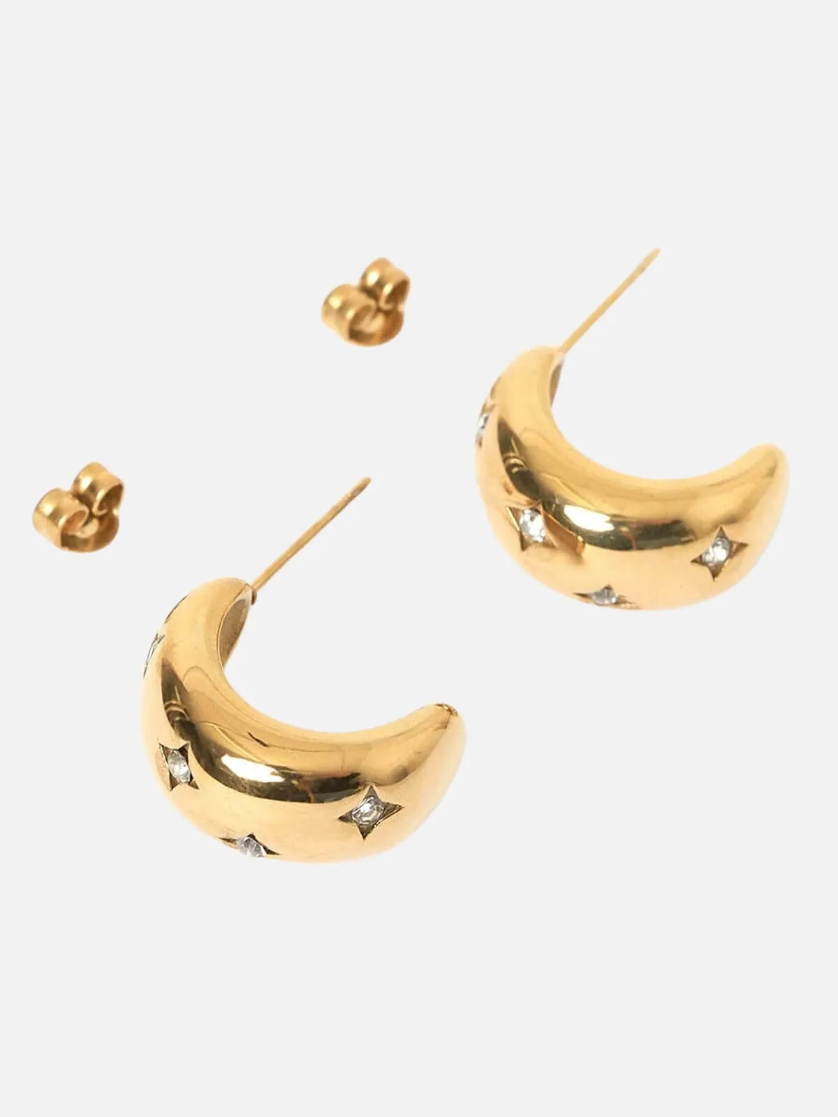 Juelz Hoop Earrings - Stone