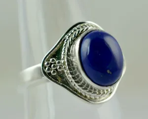 Lapis Lazuli 925 Solid Sterling Silver Ring, Handmade Women Ring