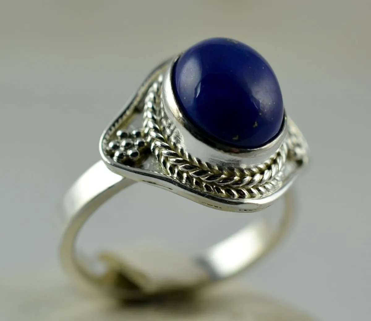 Lapis Lazuli 925 Solid Sterling Silver Ring, Handmade Women Ring
