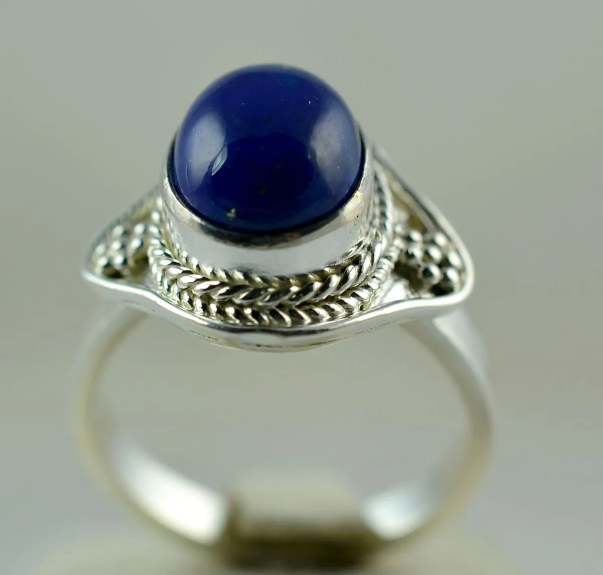 Lapis Lazuli 925 Solid Sterling Silver Ring, Handmade Women Ring